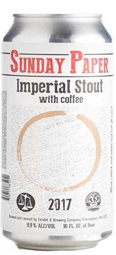 Exhibit A Sunday Paper Coffee Imp Stout 4pk