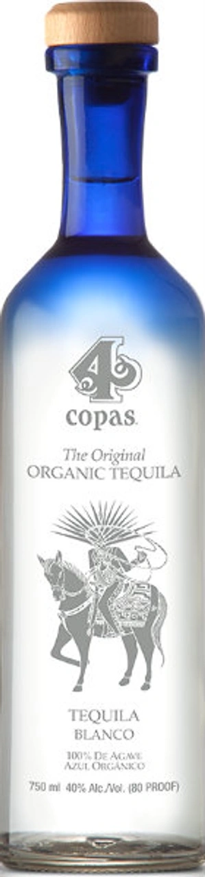 4 Copas  Organic Blanco Tequila  Jalisco  Mexico  750ml