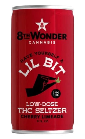 8th Wonder  Lil Bit  Cherry Limeade  Thc Seltzer  4-pack  2mg