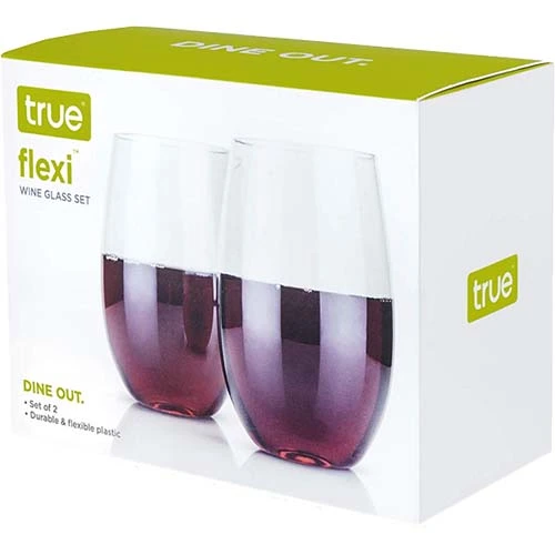 True Stemless Wine Glass Flexi 2 Pk