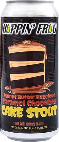 Hoppin Frog Peanut Butter Hazel Choc Cake Stout 12oz