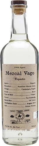 Mezcal Vago Espadin J B 750ml