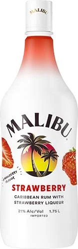 Malibu Caribbean Rum With Strawberry Flavored Liqueur