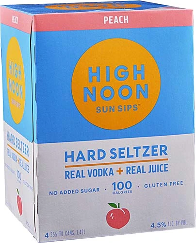 High Noon Peach Vodka Hard Seltzer