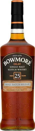 Bowmore 25 Year Old Small Batch Release Islay Single Malt Scotch Whiskey