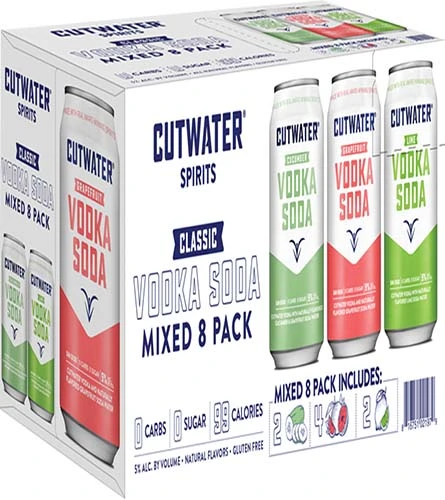 Cutwater Vodka Soda Mixed 8pk