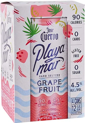 Cuervo Playa Mar Seltzer Grapefruit Cans