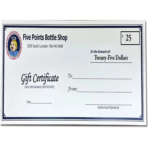 Gift Certificate $25