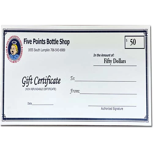 Gift Certificate $50