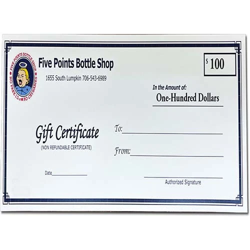 Gift Certificate $100