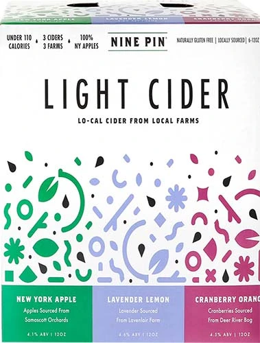 Nine Pin Light Cider Variety 6pk Can