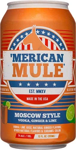 Merican Mule Moscowmule 12oz Can