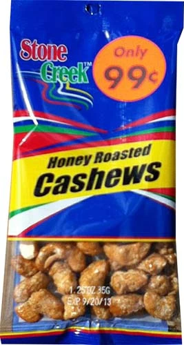 Stone Creek Honey Rosted Cashews 1 Oz