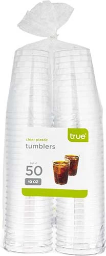 True Plastic Tumblers 50ct 10oz