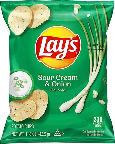 Lays Sour Crm &onion 6pk