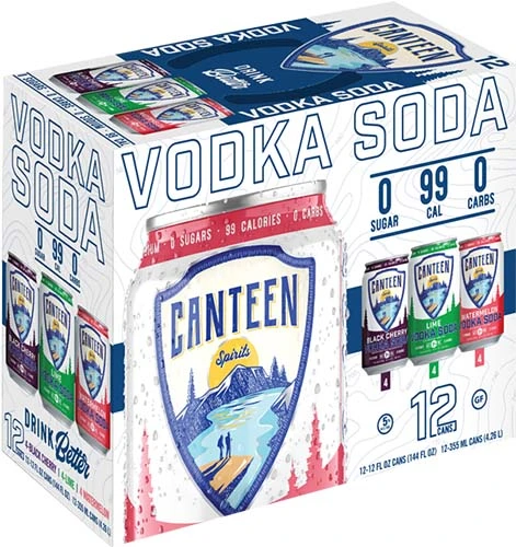 Canteen Vodka Soda Variety 12pk Cn