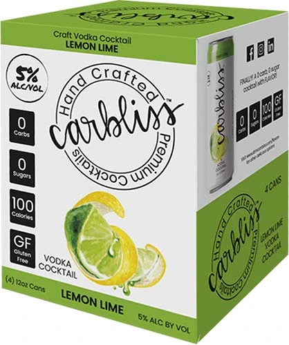 Carbliss Lemon Lime 4pk