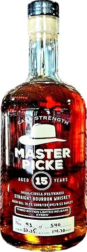 Master Picke Bull Run 15yr Cask Strength Bourbon