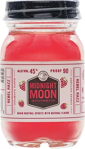 Midnight Moon Rebel Razz Moonshine Whiskey