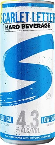 Scarlet Letter Blue Sparkling Seltzer Water