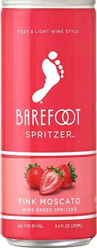 Barefoot Spritzer Pink Moscato  4pk Can