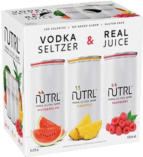 Nutrl Vodka Seltzer Juice Variety Pk 12oz