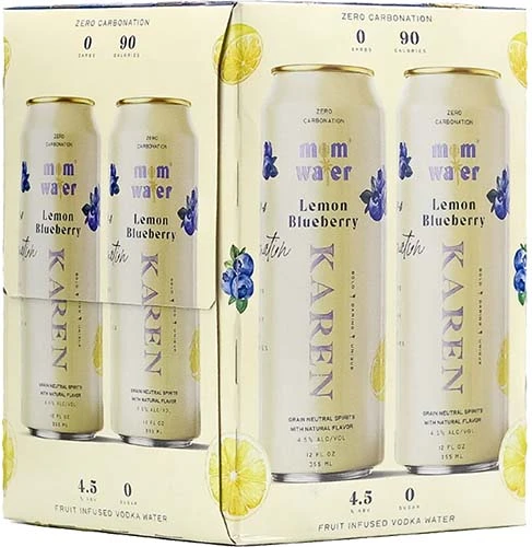 Mom Water Karen Lemon Blueberry 4pk