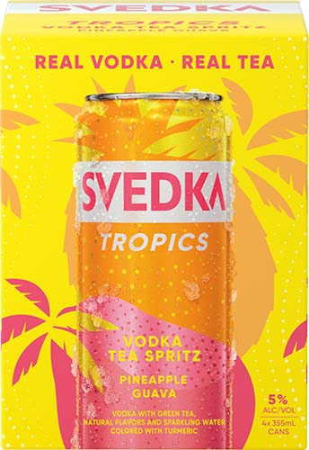 Svedka Rtd Tropics Pineapple Guava Spritz 4pk