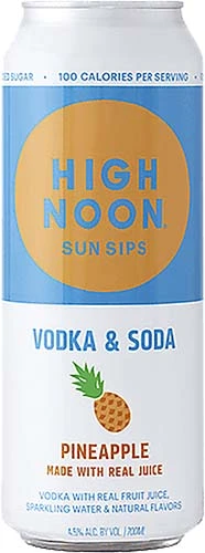  High Noon Pineapple Vodka Soda, 700ml 