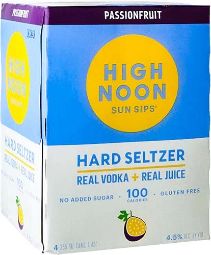 High Noon Passion Fruit 4pk Ri 12oz Can