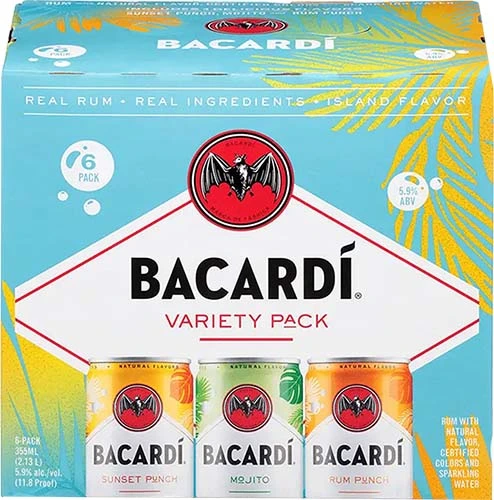 Bacardi Rtd Mojito Variety 6pk