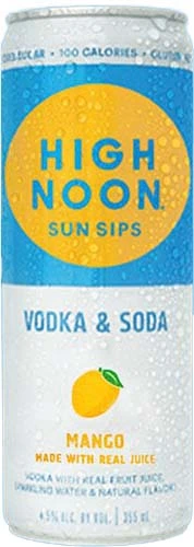 High Noon  Vodka & Mango  Ready-to-drink  Pre-mixed Cocktail  Seltzer  4-pack Cans