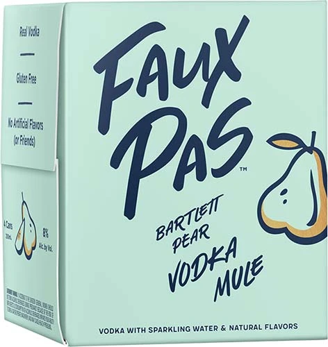 Faux Pas Bartlett Pear Vodka Mule 4pk