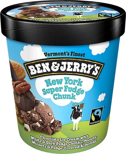 B & J's Ny Super Fudge Ice Cream