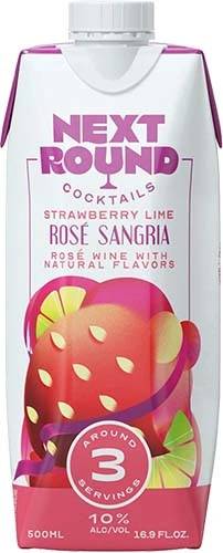 Next Round Cocktails Strawberry Lime Rose Sangria