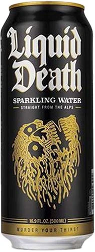 Liquid Death Spkling Water 16.9oz (black