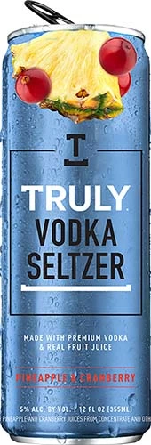 Truly Rtd Pineapple Cranberry Vodka Soda 4pk