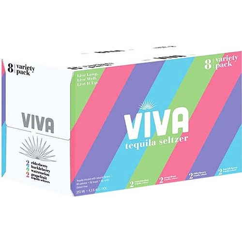 Viva Teq/ Seltz Vrty 8pk Gl Fr-wi 12oz Can