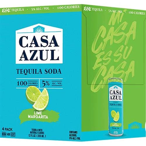 Casa Azul Lime Tequila Soda 4pk