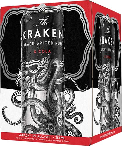 Kraken Rtd Rum & Cola 4pk