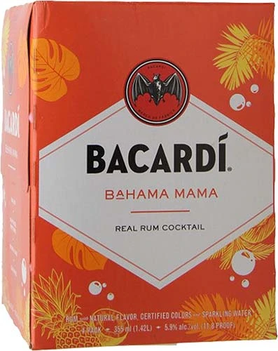 Bacardi Rtd Bahama Mama 4pk