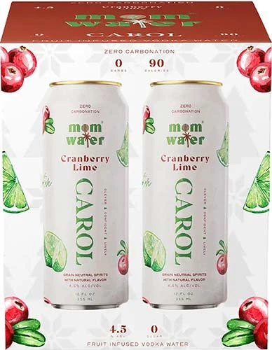 Mom Water Carol Cranberry Lime