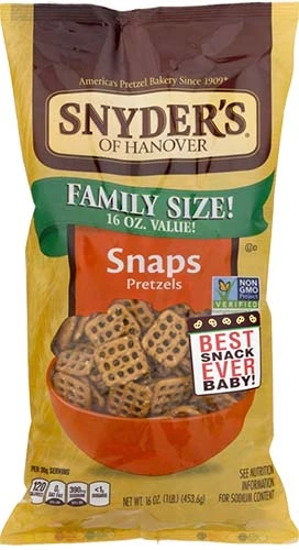 Snyders Pretzel Snaps Family Size