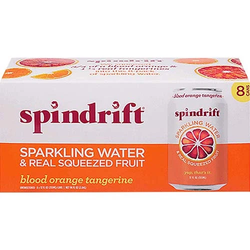 Spindrift Spiked Blood Orange Tangerine 8pk  Cn