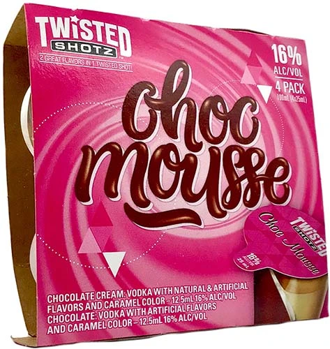 Twisted Shotz Chocolate Mousse 4 Pk