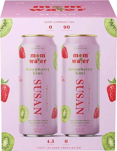 Mom Water Susan Straw /kiwi 4pk