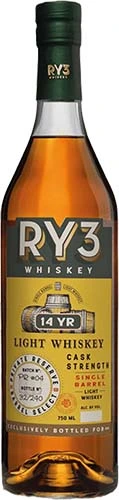 Ry3 Light Whiskey Single Barrel Cask 16