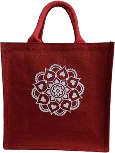 Gift Bag Red Jute Single