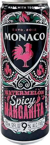 Monaco Spicy Watermelon Margarita 12/12oz Can