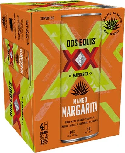 Dos Equis Rtd Mango Margarita 4pk Cn